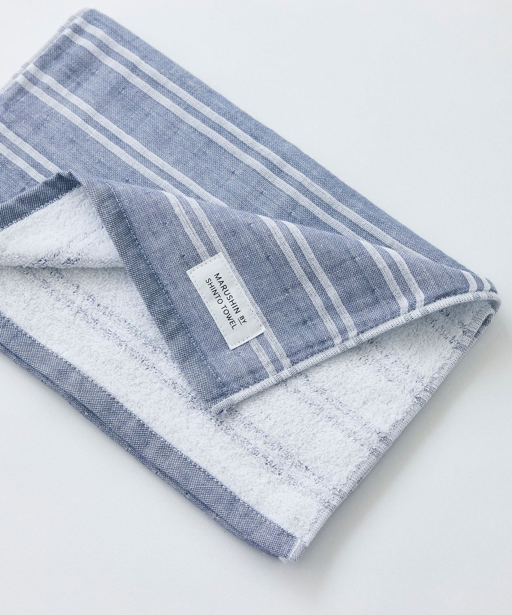 SHINTO TOWEL シマ フェイスタオル ダブル色地 