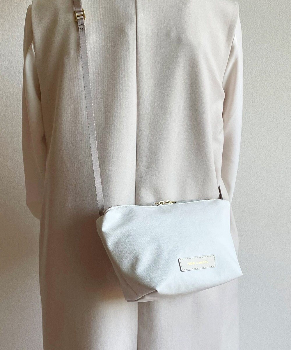 Hekhèr Le Style de Vie 新型追加【日本製 / 汚れにくい】PUコートコットンキャンバス×牛革付属 ショルダーバッグ 