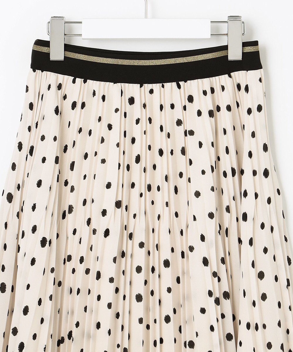 自由区 【セットアップ可】ドットプリント プリーツスカート 