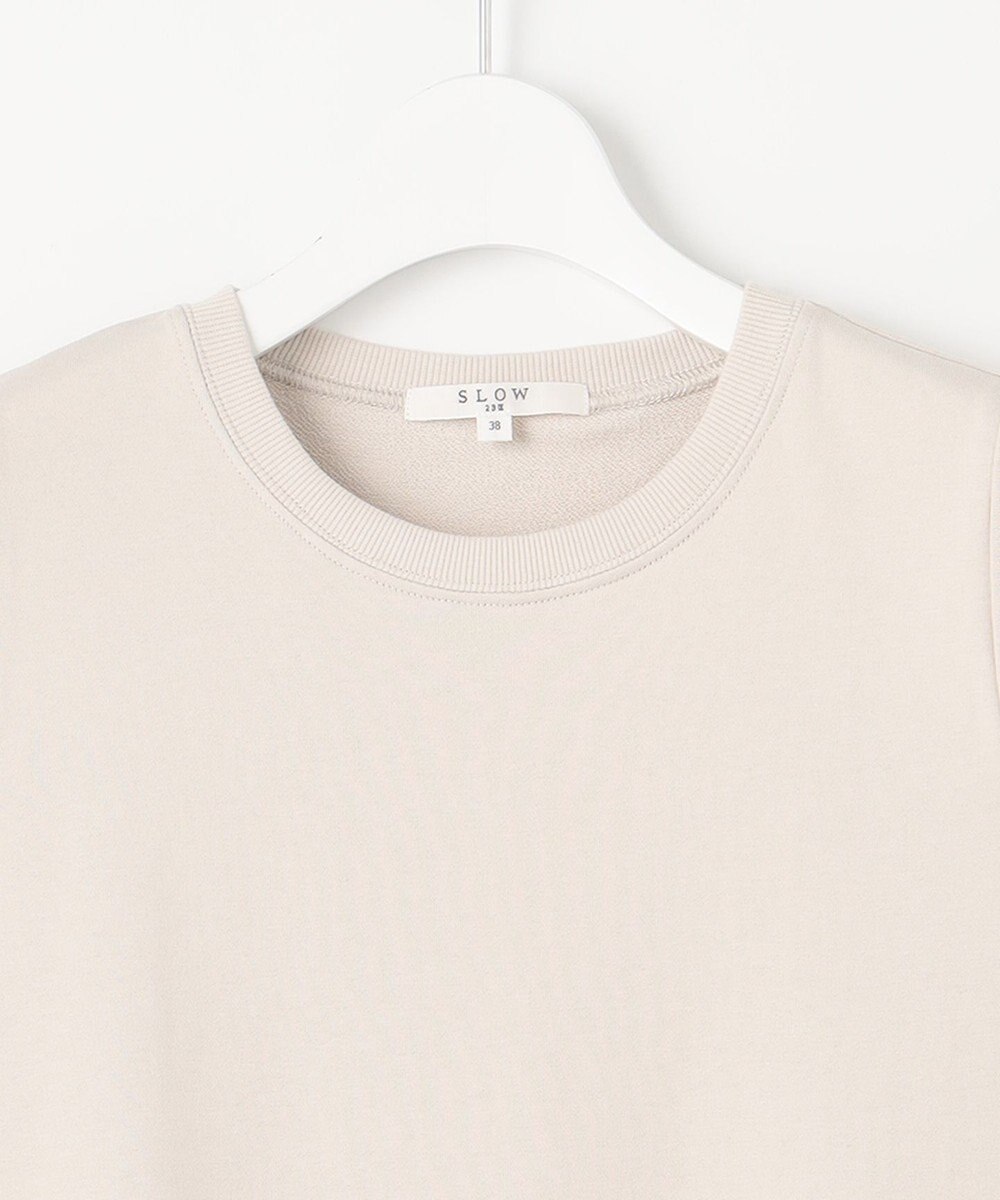 23区 【SLOW/洗える】コンパクトインレー ペプラムヘム カットソー 