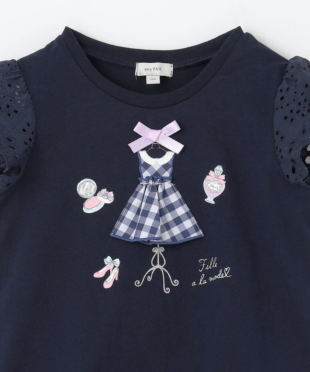 ANY KIDS ドレス アップリケ Tシャツ 