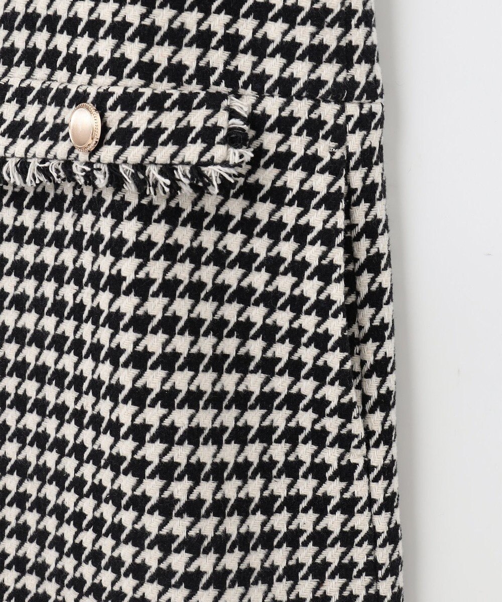 Feroux 【洗える】キーネックミディ ジャンスカ 