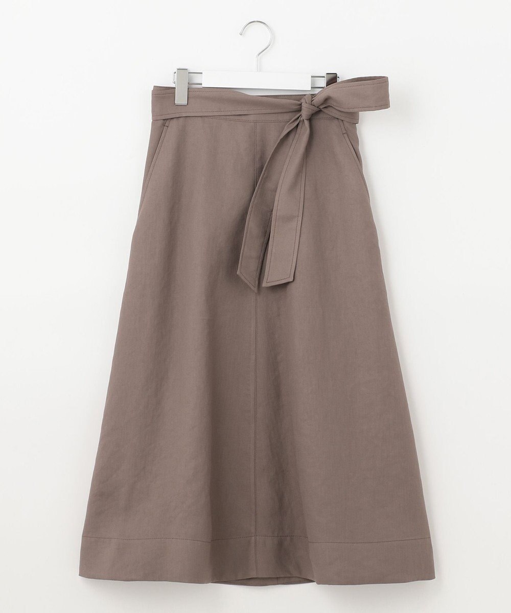 自由区 【接触冷感/セットアップ着用可】トリアセテートツイル フレアスカート 