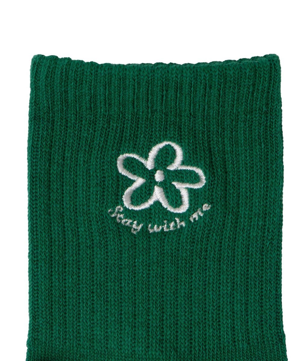 WEGO 底パイル刺繍デザインソックス（丈14㎝） 