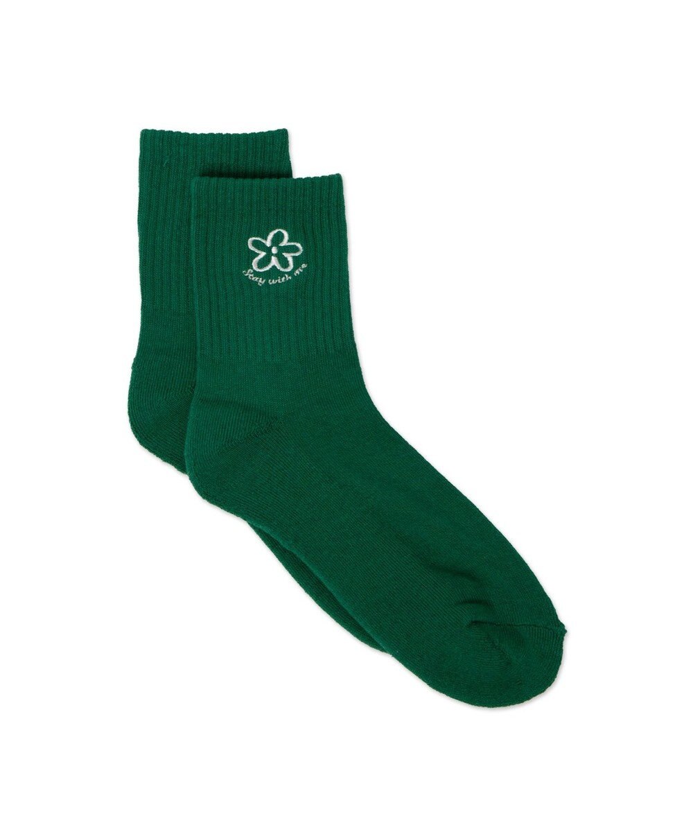 WEGO 底パイル刺繍デザインソックス（丈14㎝） 