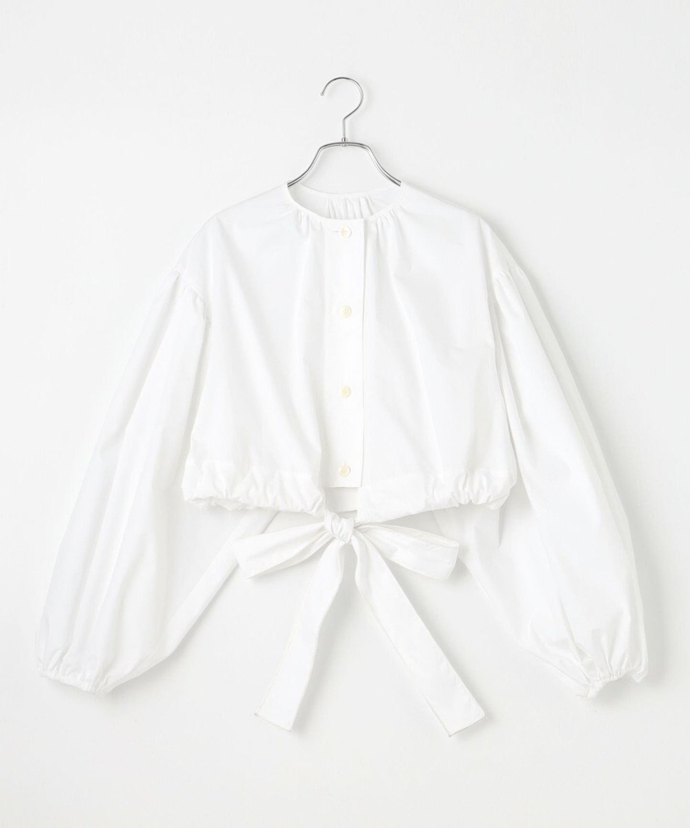 #Newans ウエストリボンショートブラウス 