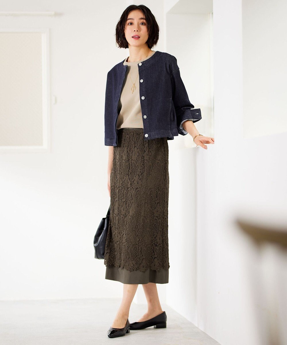 自由区 L 【洗える】ウスカルデニム ジャケット 