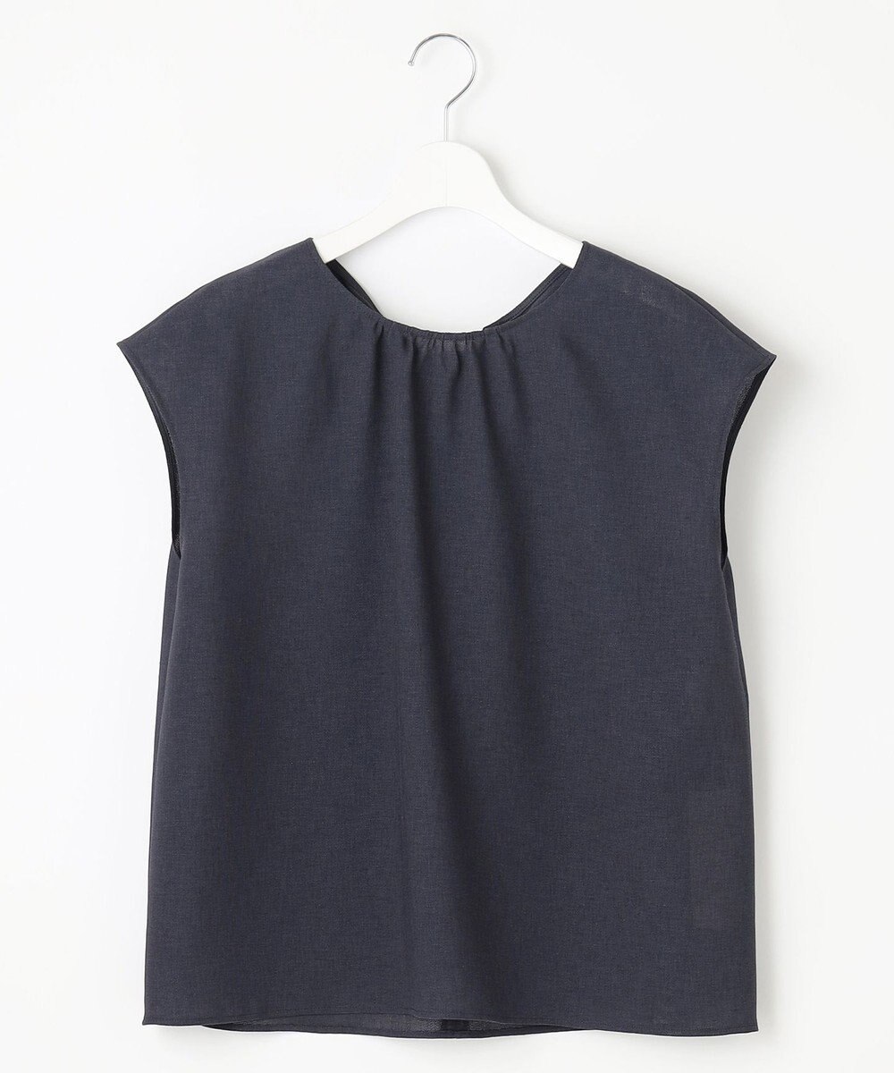 自由区 S 【洗える】ラスティックメッシュバックボウタイ ブラウス 