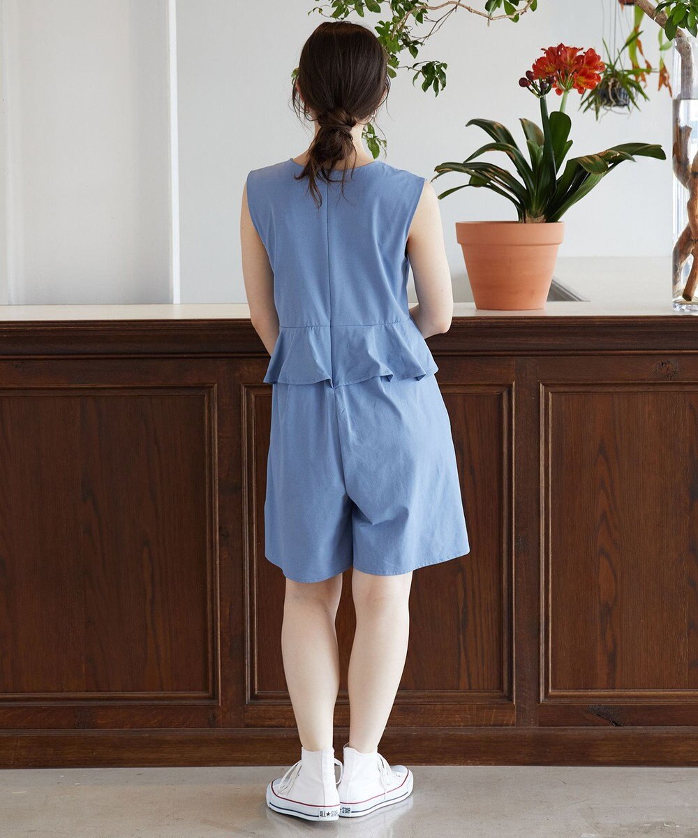 Feroux 【接触冷感・UVカット・吸水速乾】ラッシュガードペプラム オールインワン 