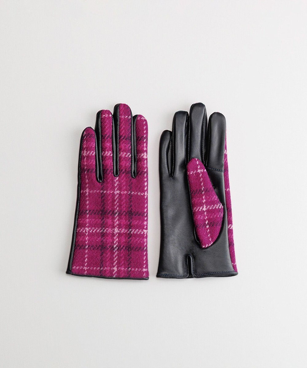 ORuKuBET Harris Tweed グローブ(WOMEN)【日本製・保湿成分/スクワラン加工・ 抗菌機能・タッチパネル対応】 