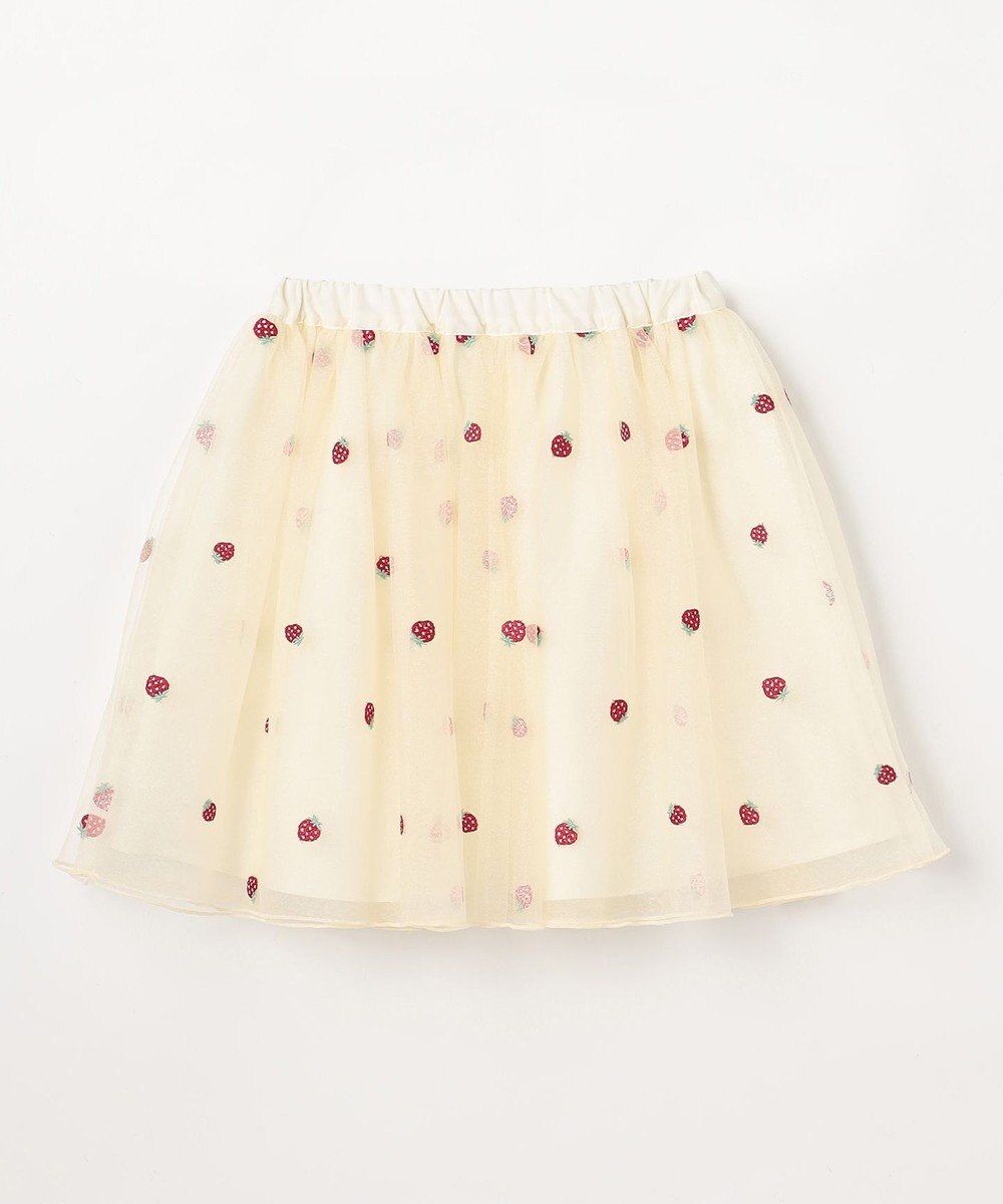 ANY KIDS 【Strawberry Collection】総刺繍 いちごチュールスカート 