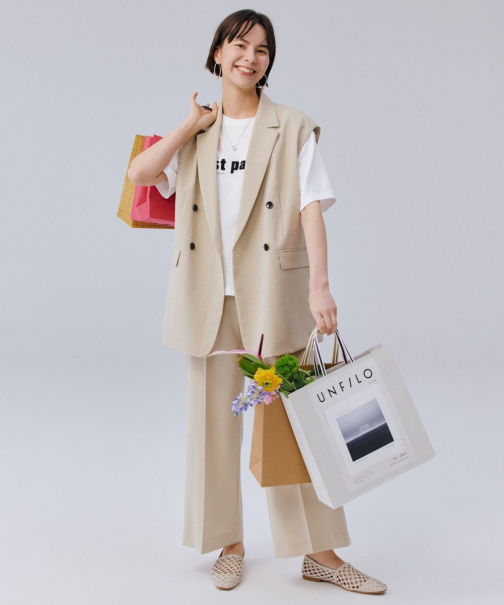 UNFILO L TENNEN TOUCH ワイドストレートパンツ 