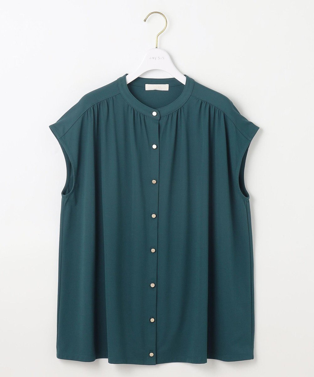 ANY SIS 【接触冷感・UVカット・洗える】ハイストレッチスムース2WAY ブラウス 