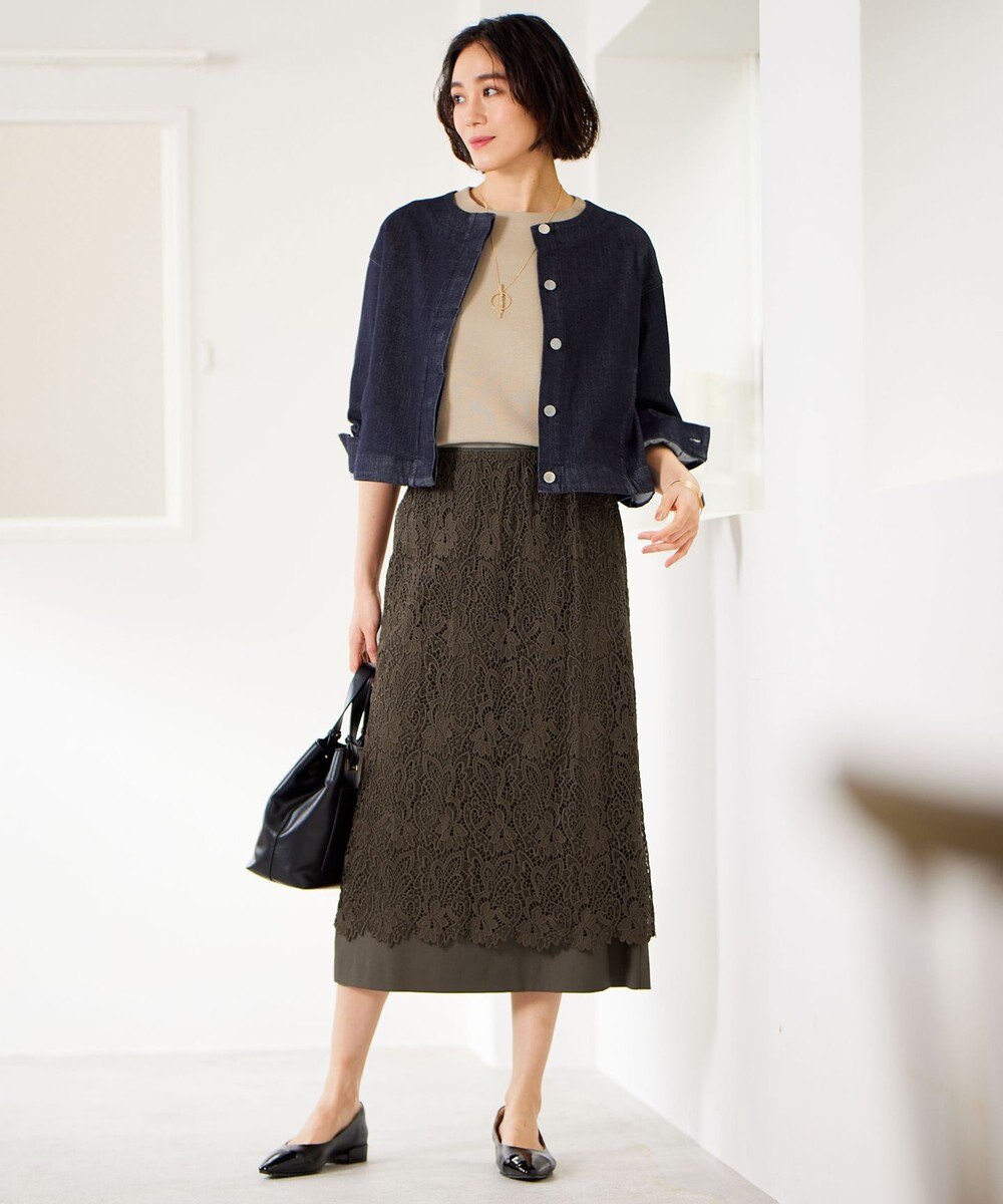 自由区 L 【洗える】ウスカルデニム ジャケット 