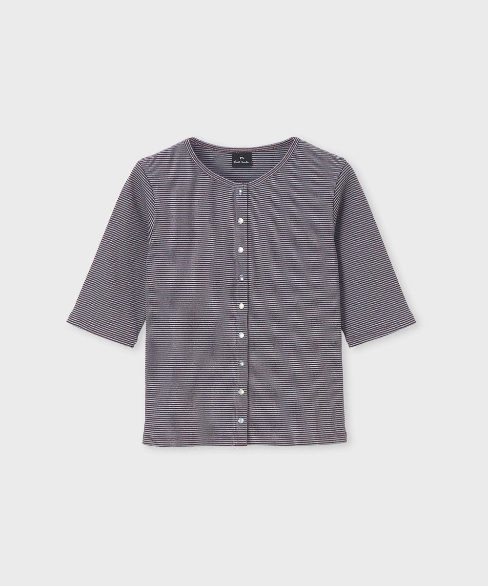 Paul Smith ボーダー ハーフスリーブ カーディガン 