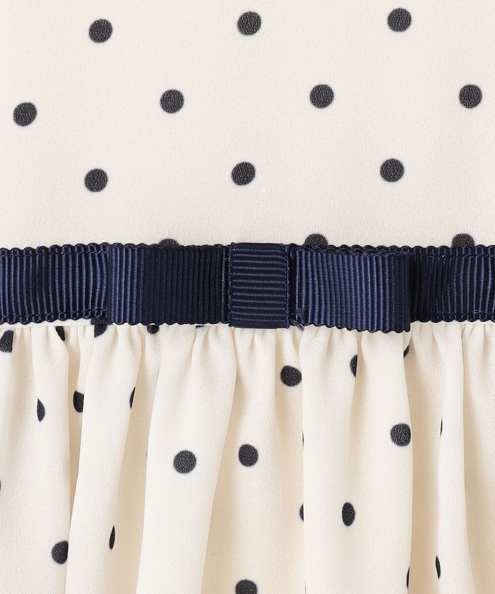 組曲 KIDS 【110-140㎝】ドットシフォン ワンピース 