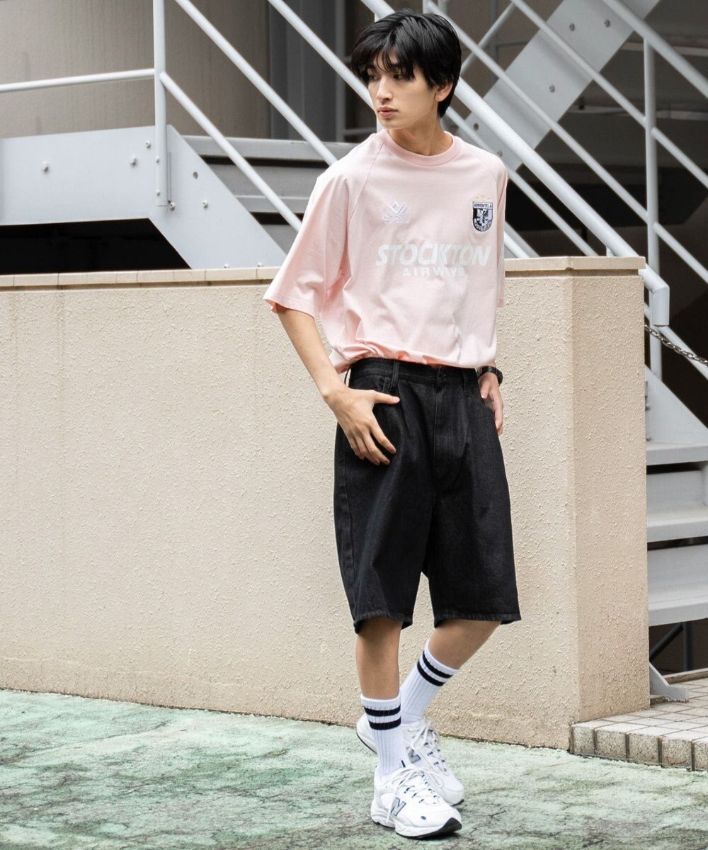 WEGO 【ウエストゴム/手洗い可】デニムバギーショーツ 