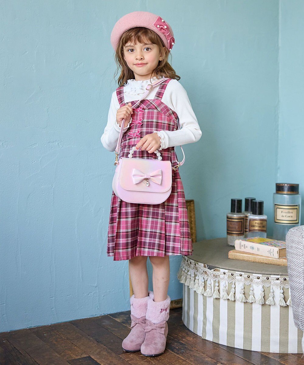 ANY KIDS パールリボンベレー帽 