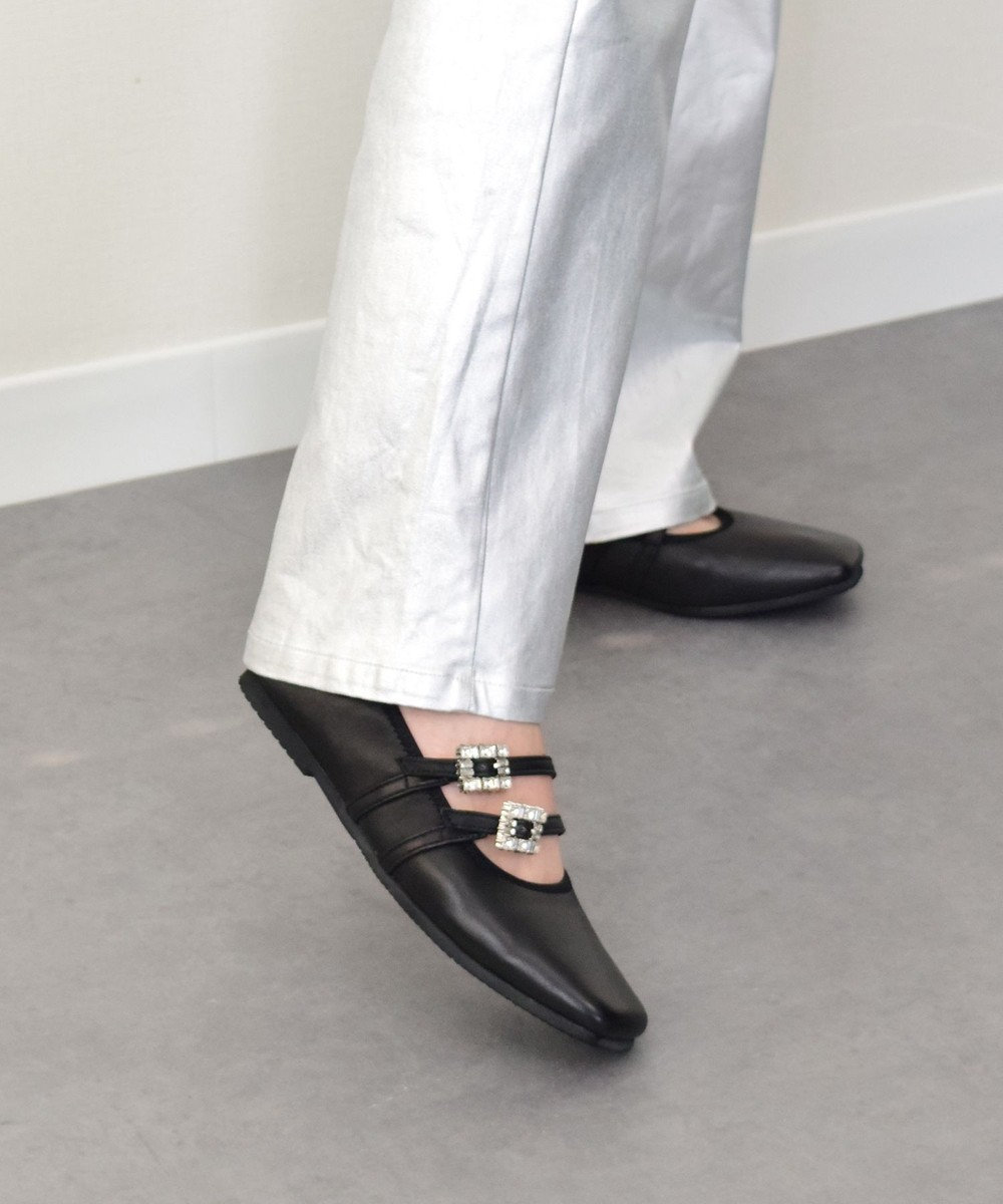 Bridget Birkin 【PARADIS COULEUR】ビジューバックルダブルストラップバレエ 