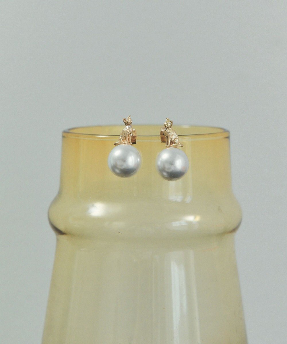 YECCA VECCA パールキャットピアス 