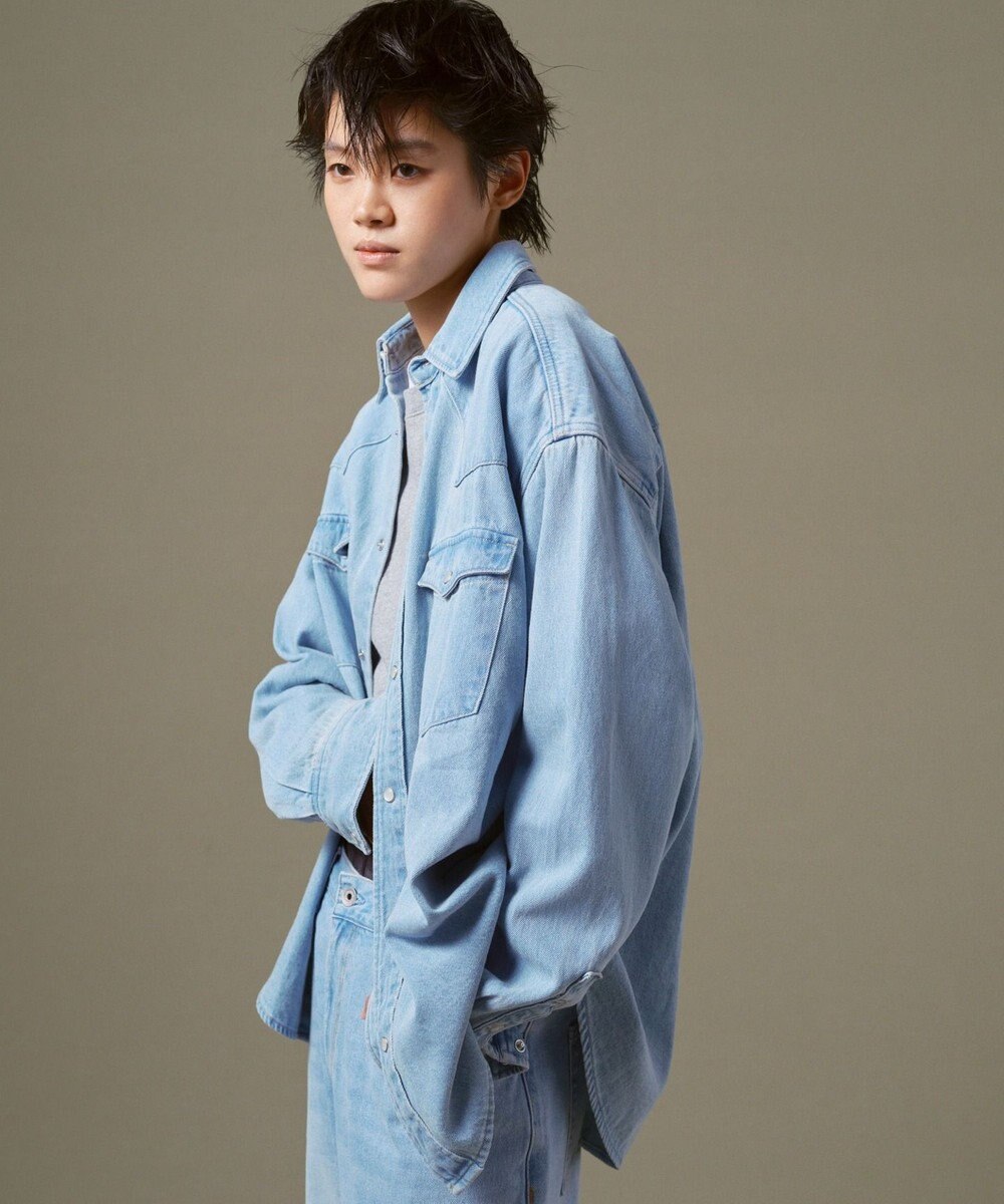 WEGO デニムウエスタンシャツ（LS） 