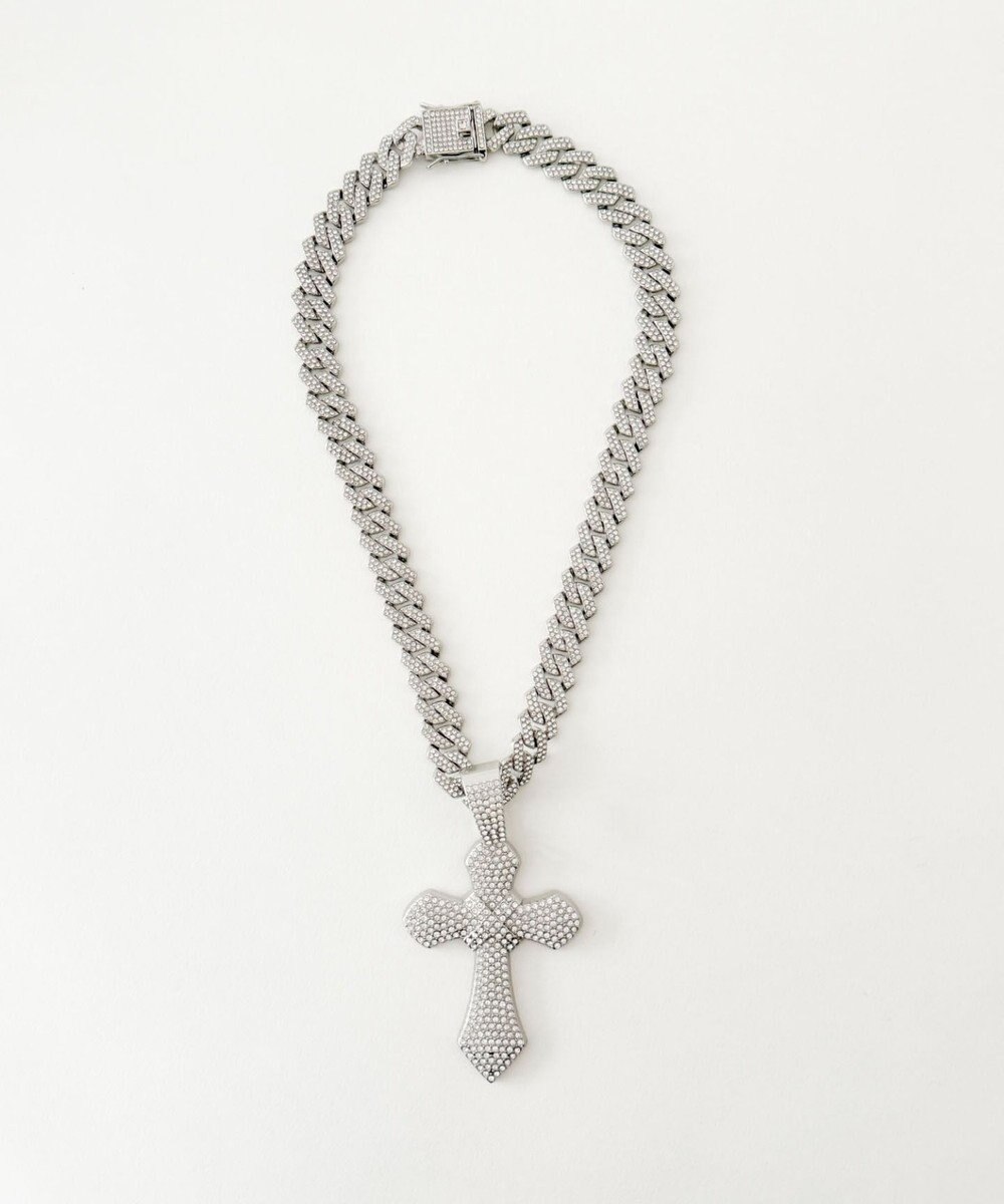 WEGO Mモチーフラインストーンネックレス 