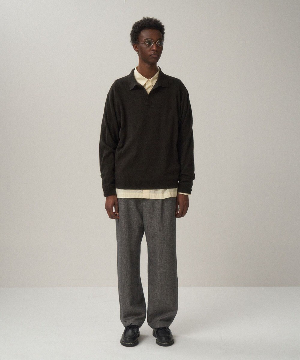 ATON LINEN WOOL TWILL | ルーズフィットパンツ - UNISEX 