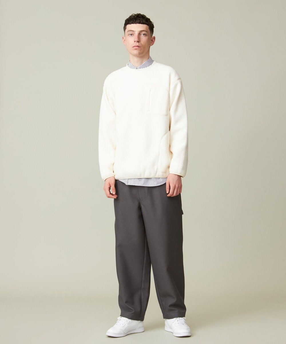 J.PRESS YORK STREET 【UNISEX】フリース クルーネックプルオーバー 