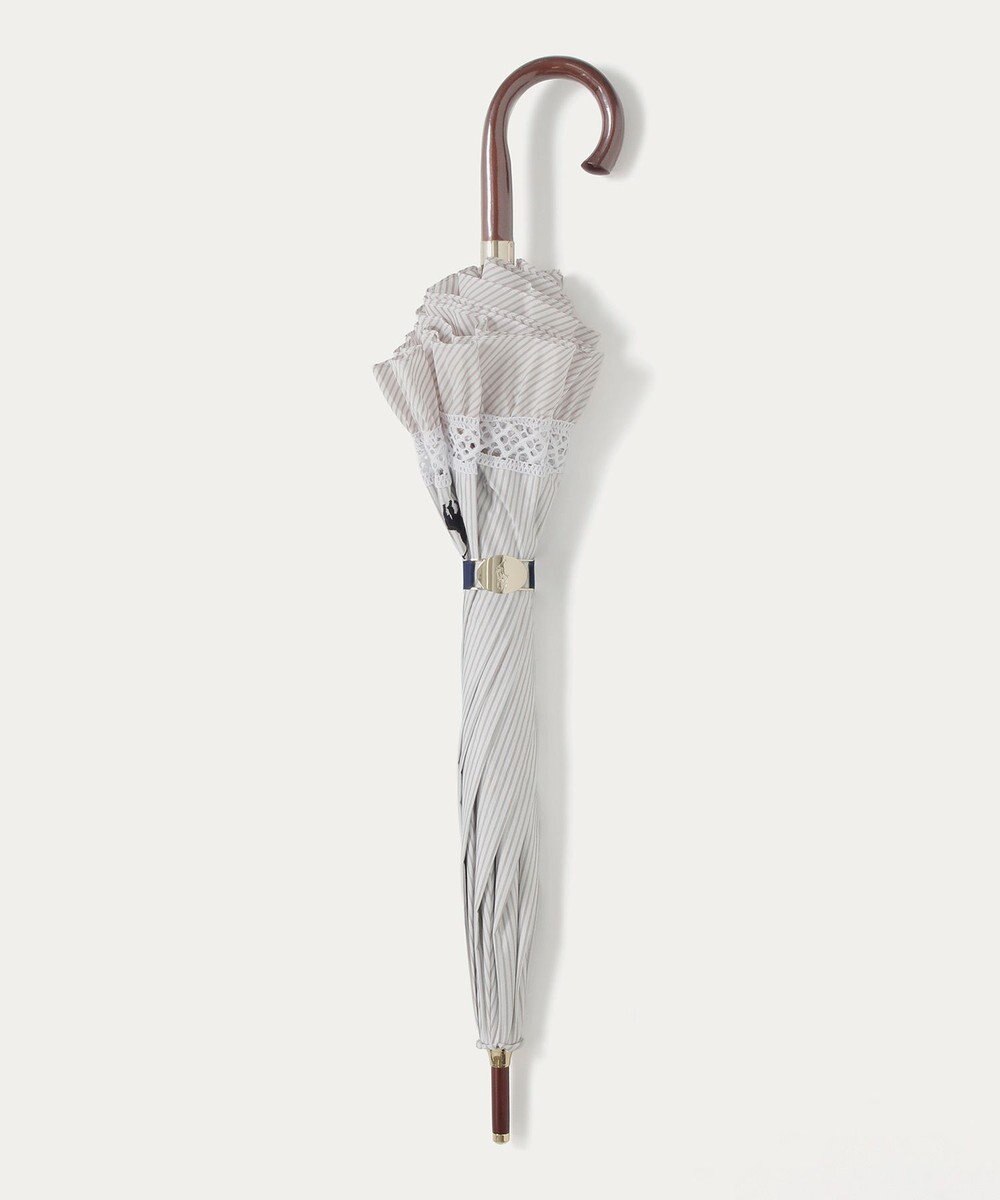 MOONBAT 【遮光/晴雨兼用日傘】POLO RALPH LAUREN(ポロ ラルフローレン) ストライプフリル 長傘 遮熱 UV 