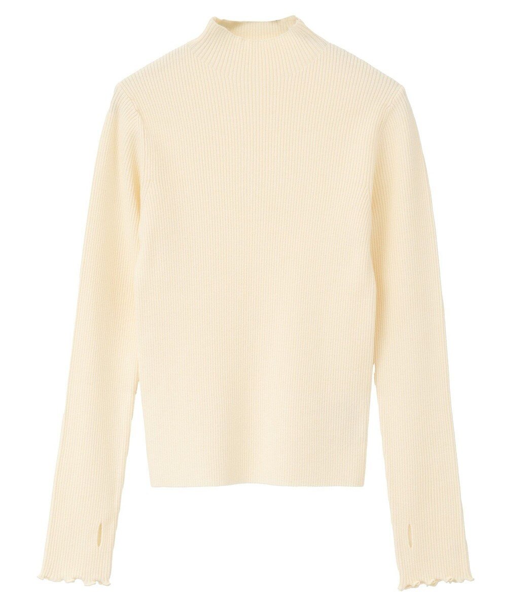 earth music&ecology ハートプレートリブニットプルオーバー 