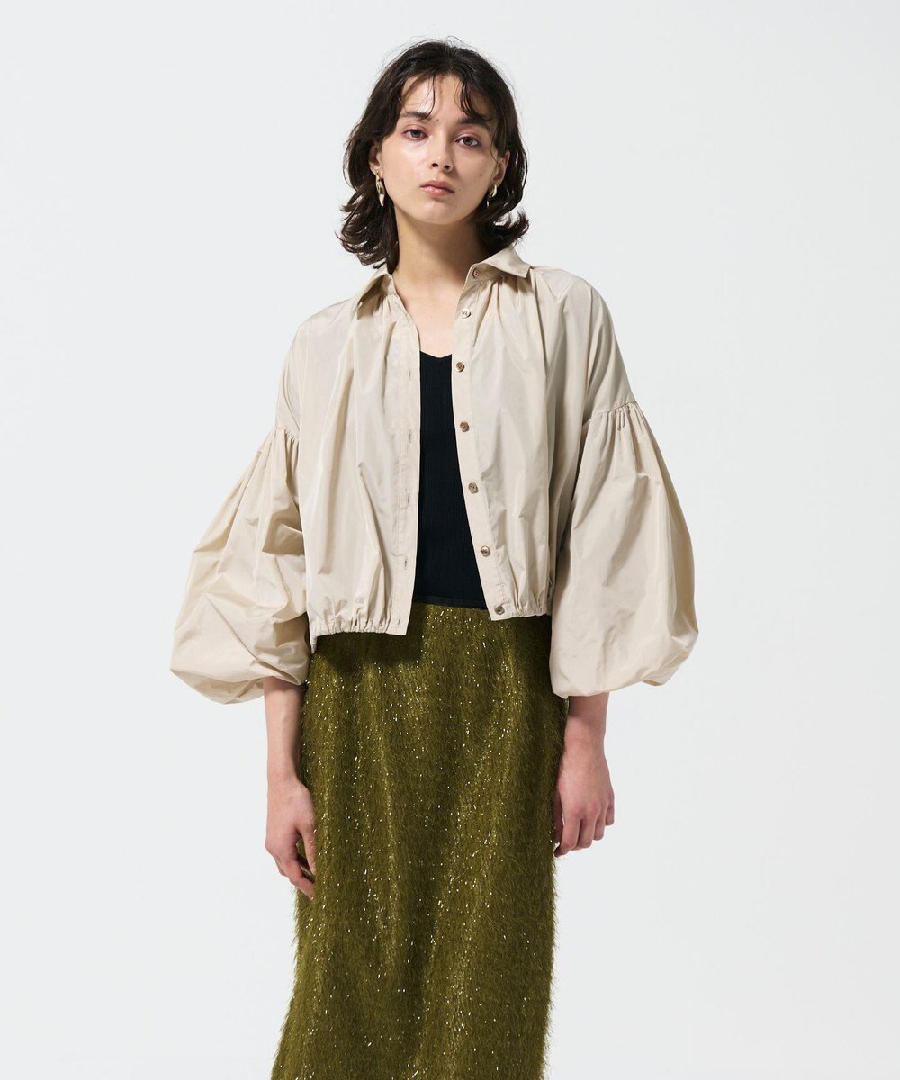 GRACE CONTINENTAL タフタギャザーシャツ 