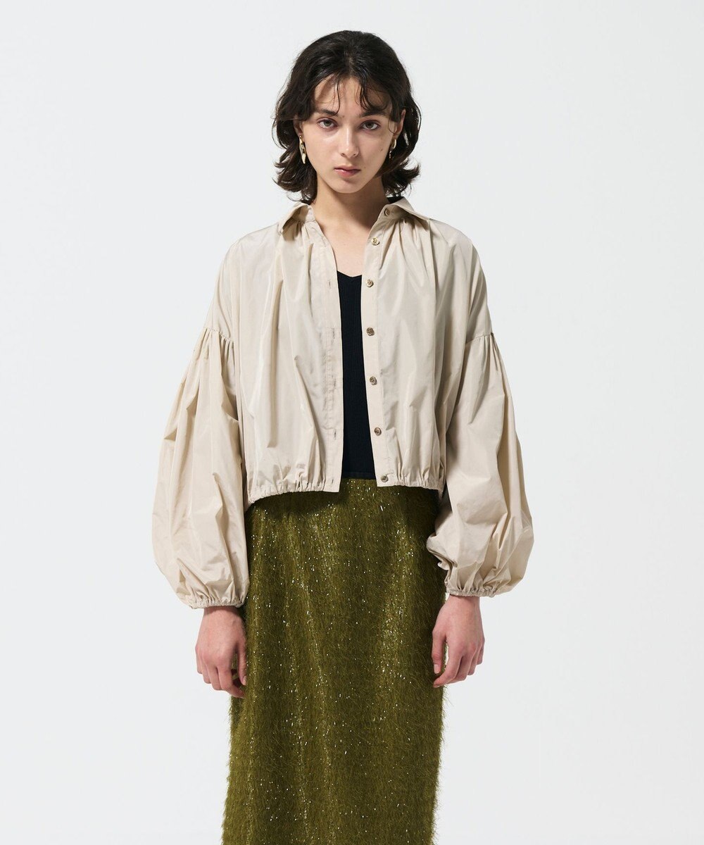 GRACE CONTINENTAL タフタギャザーシャツ 