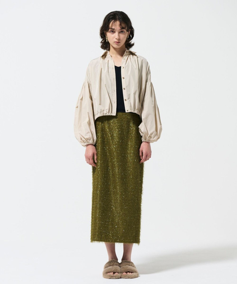 GRACE CONTINENTAL タフタギャザーシャツ 