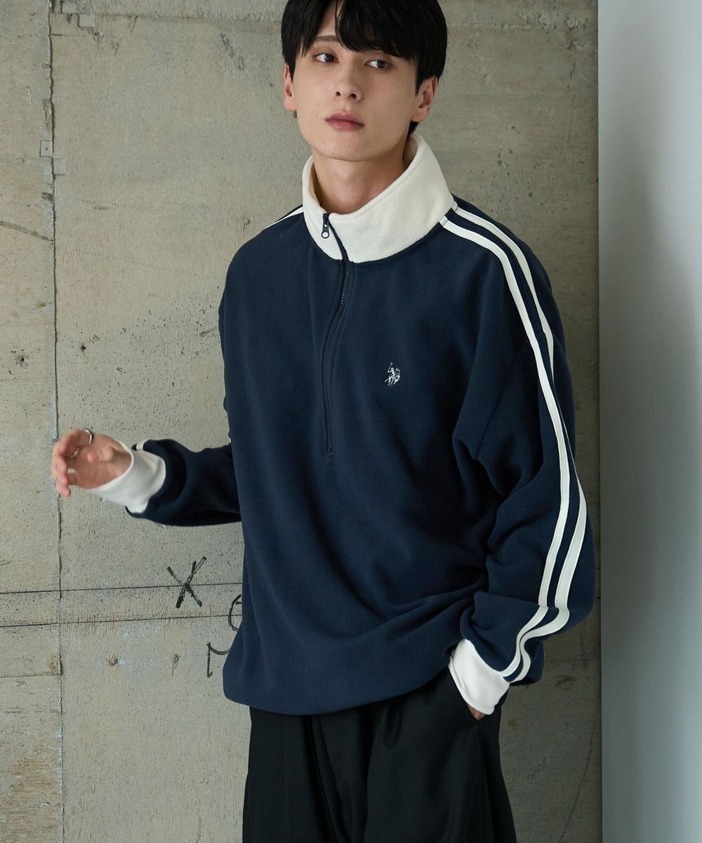 WEGO 【ユニセックス着用ITEM】USPOLOフリースハーフジッププルオーバー 