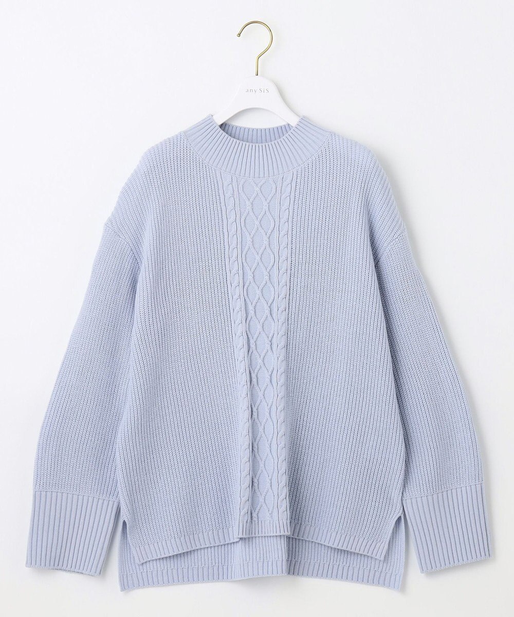 ANY SIS L 【洗える】スフレアランパターン ニット 