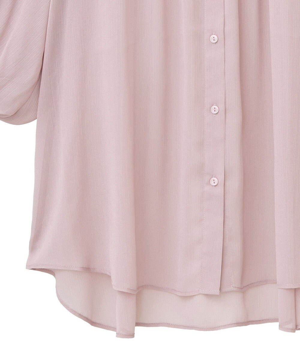 earth music&ecology バルーンスリーブシアーシャツ 