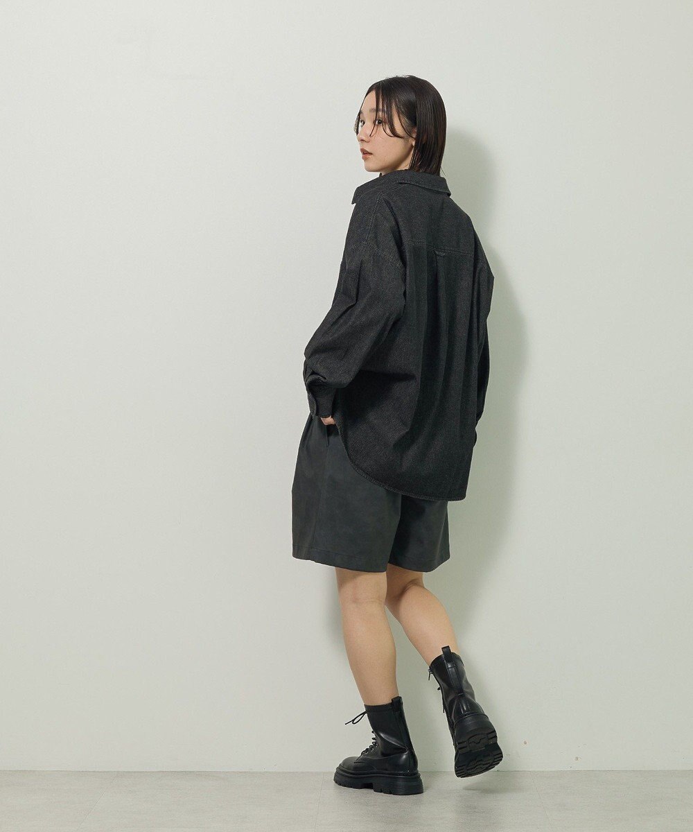 Green Parks レザーライクショートパンツ 