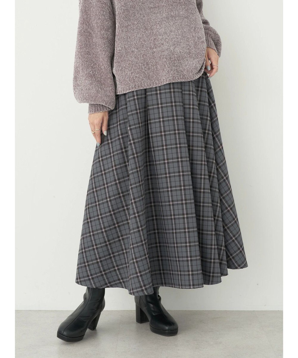 earth music&ecology チェックフレアスカート 