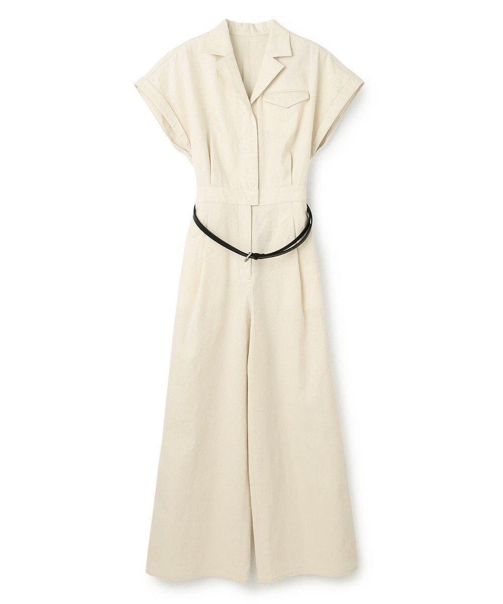 uncrave 【手洗い可】ライト チノ ベルト付き オールインワン（uncrave WHITE） 