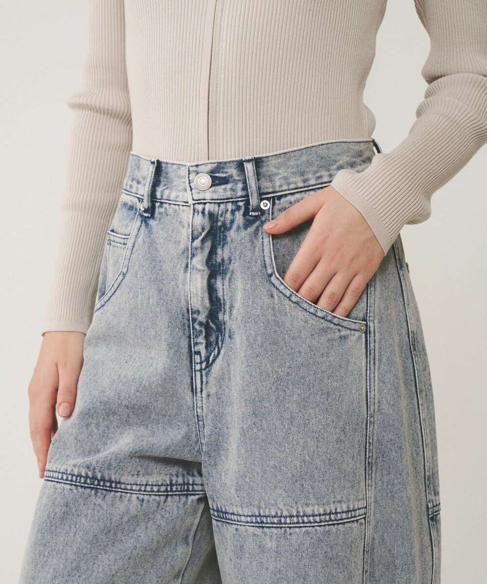 GRACE CONTINENTAL ライン切替デニムパンツ 