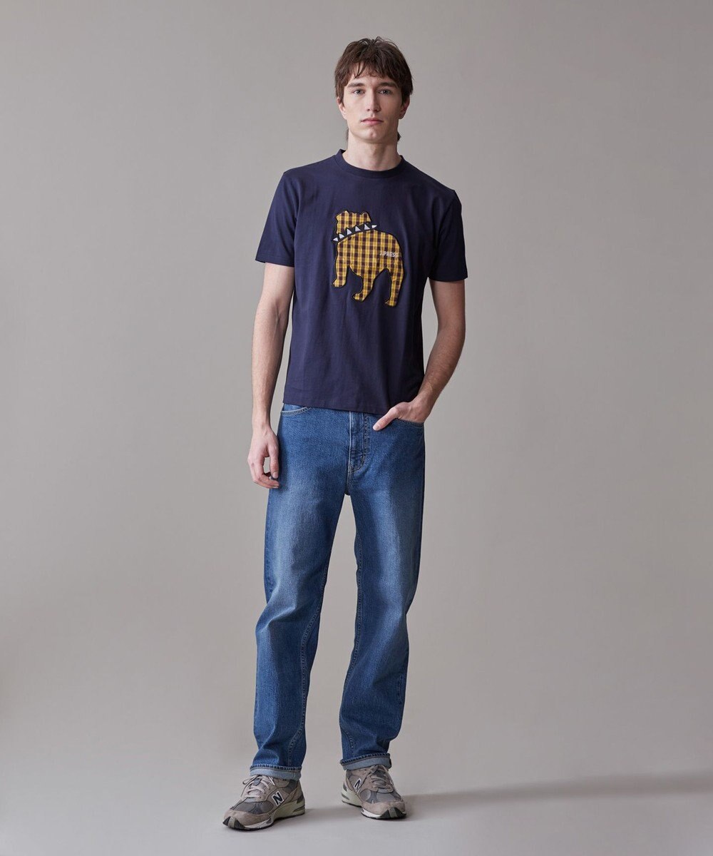 J.PRESS MEN 新色登場！【毎シーズン大好評】【UNISEX】ファブリックワッペン バックブルTシャツ 