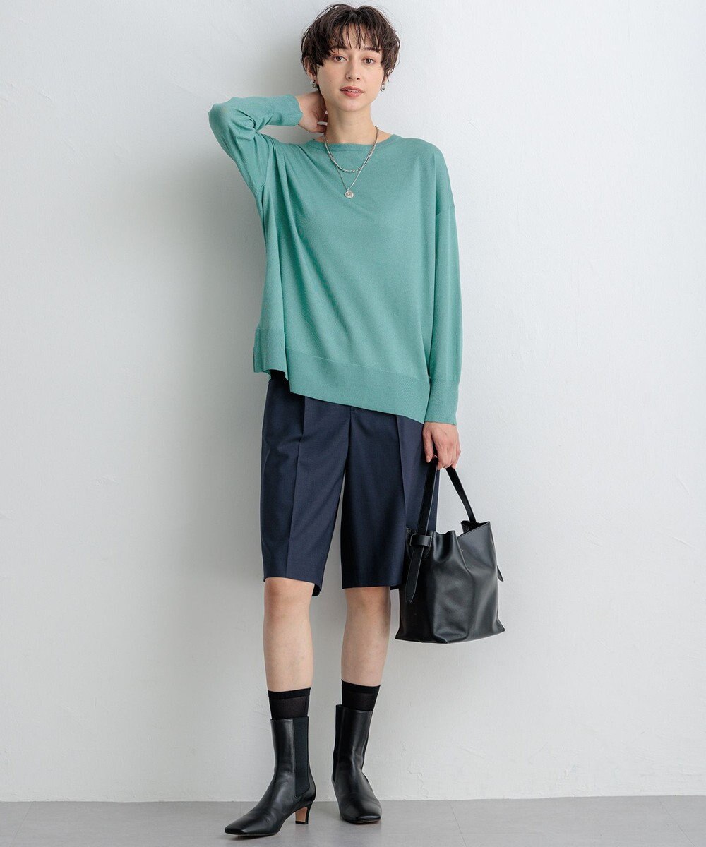 23区 【CLASSY.10月号掲載/洗える】TWマットクロス ハーフパンツ 