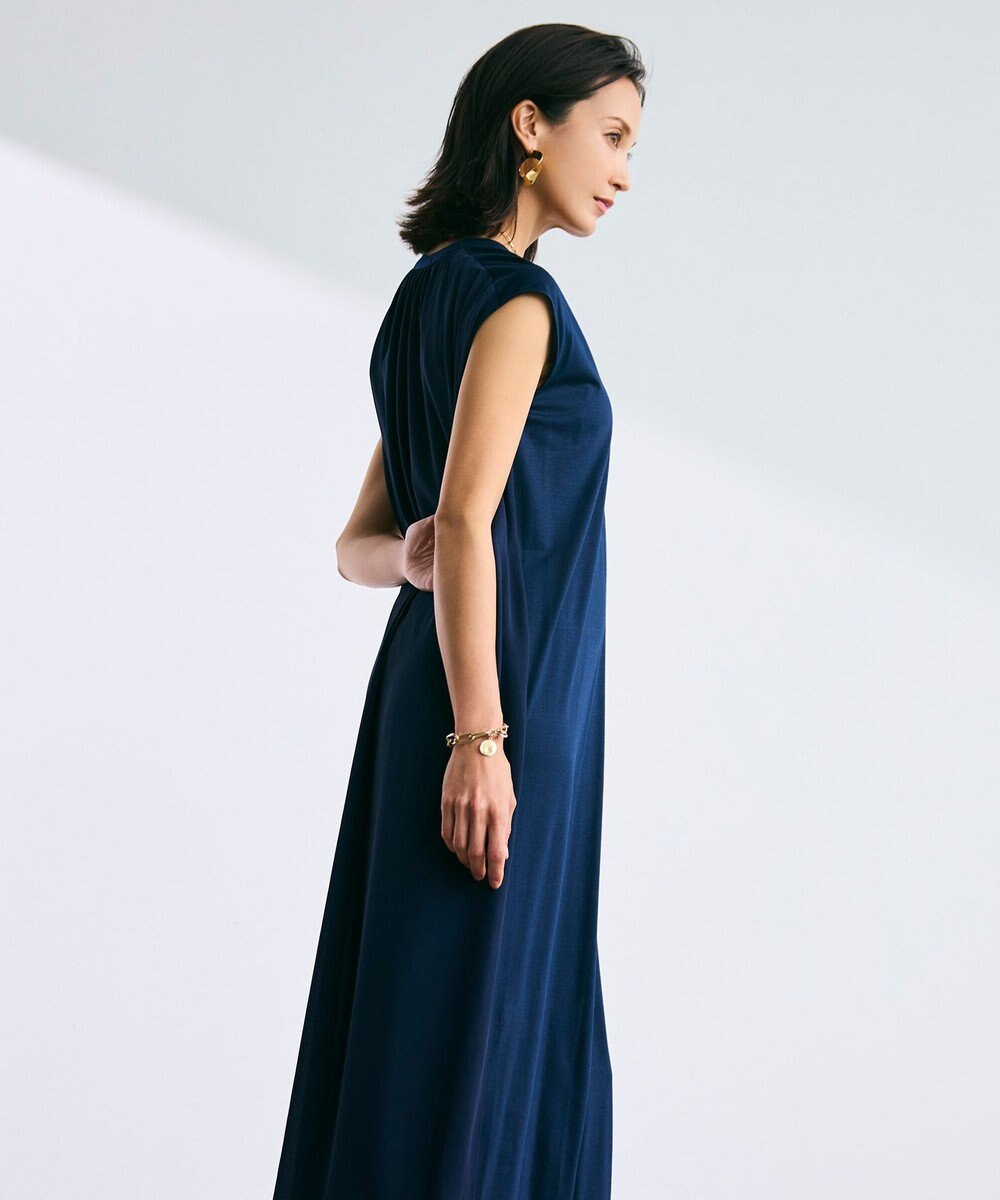 BEIGE， 【WEB限定・洗える】MELISSA / バックシフォンスキッパーロングワンピース 