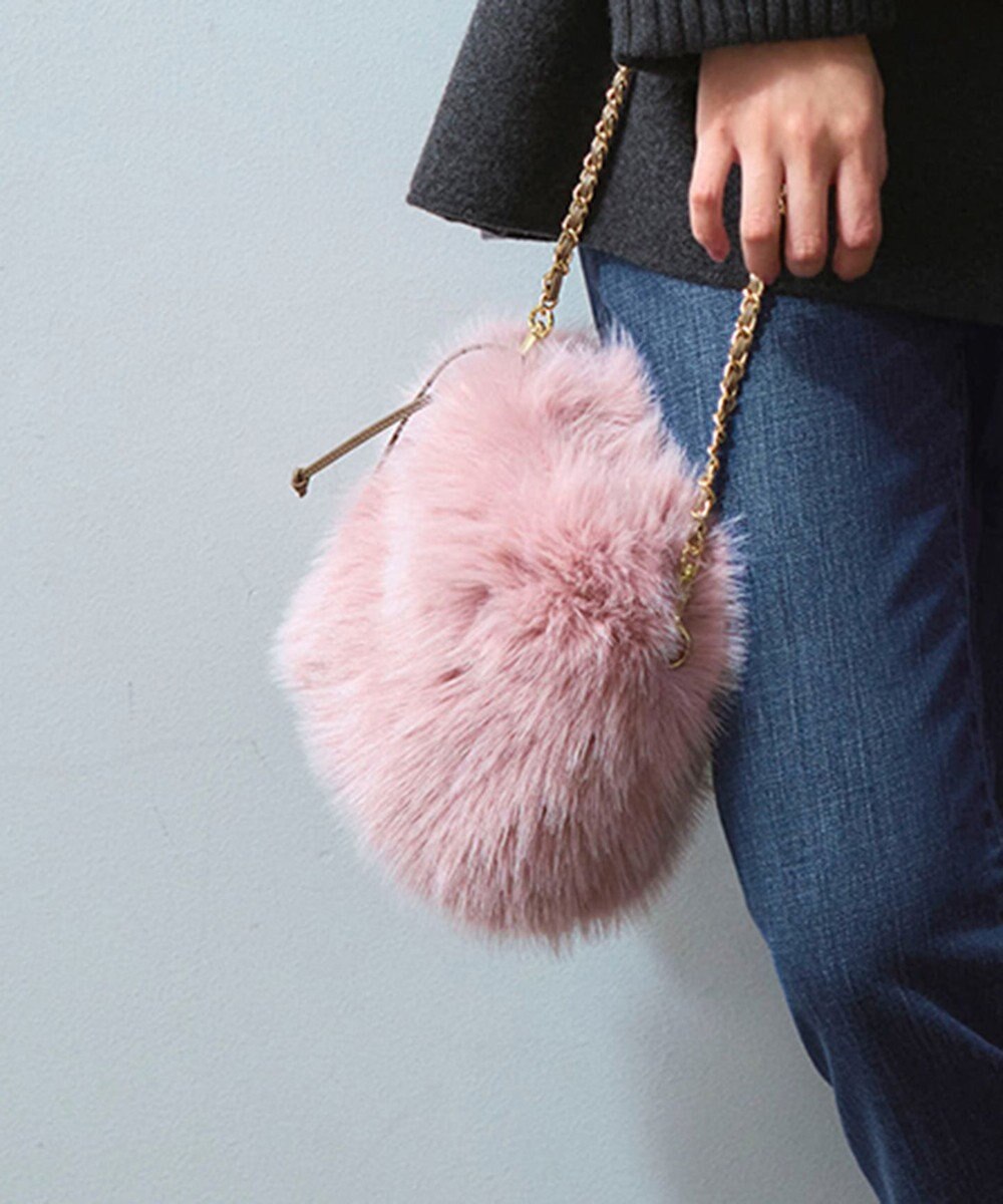 23区 【見上愛さん着用】フェイクファー チャーム バッグ 
