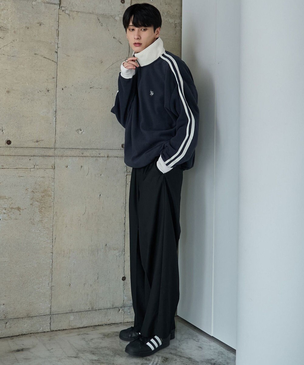 WEGO 【ユニセックス着用ITEM】USPOLOフリースハーフジッププルオーバー 