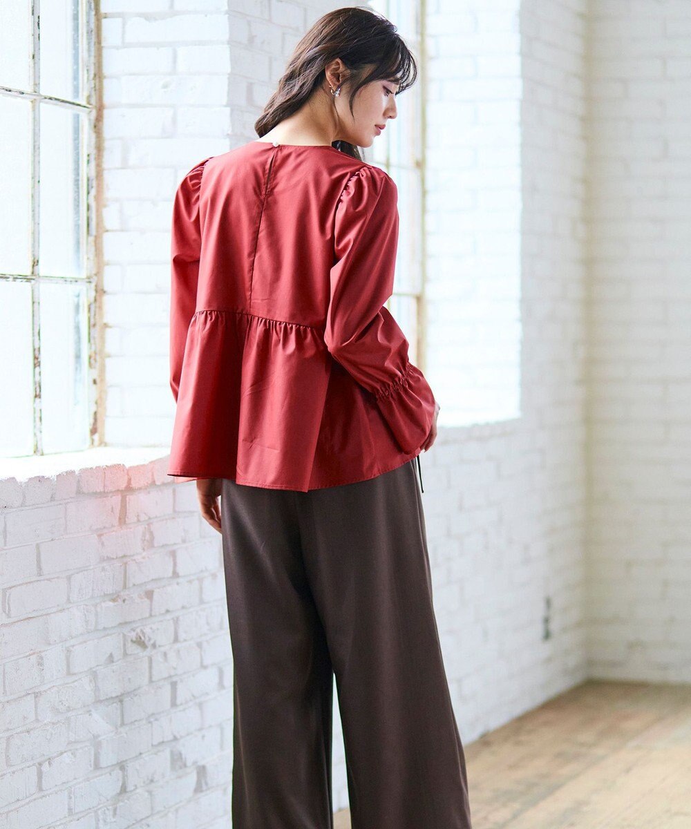 Feroux フリルギャザー ブラウス 
