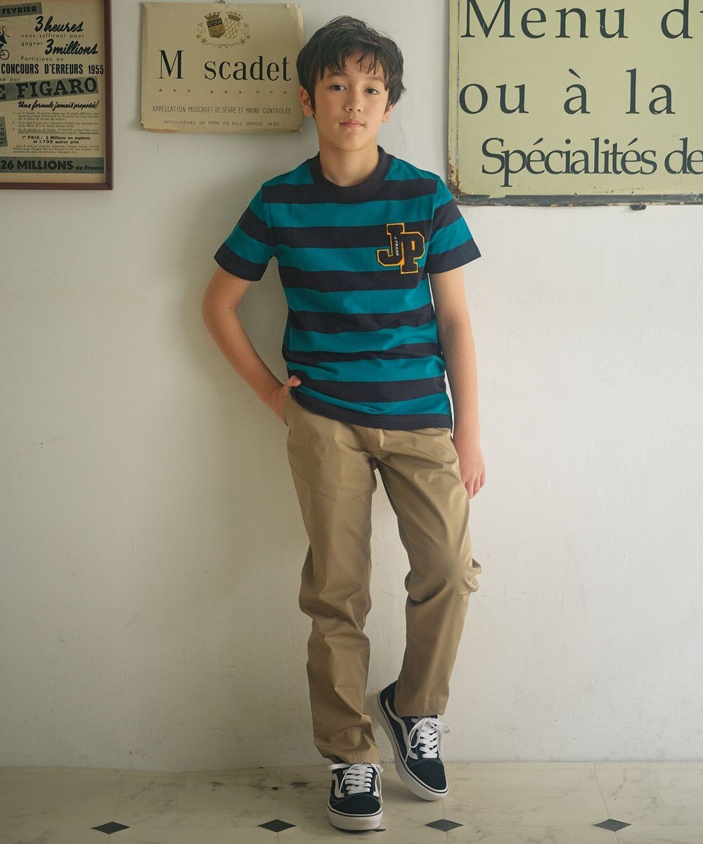 J.PRESS KIDS 【110-130cm】ボーダーJPサガラ刺繍 Ｔシャツ 