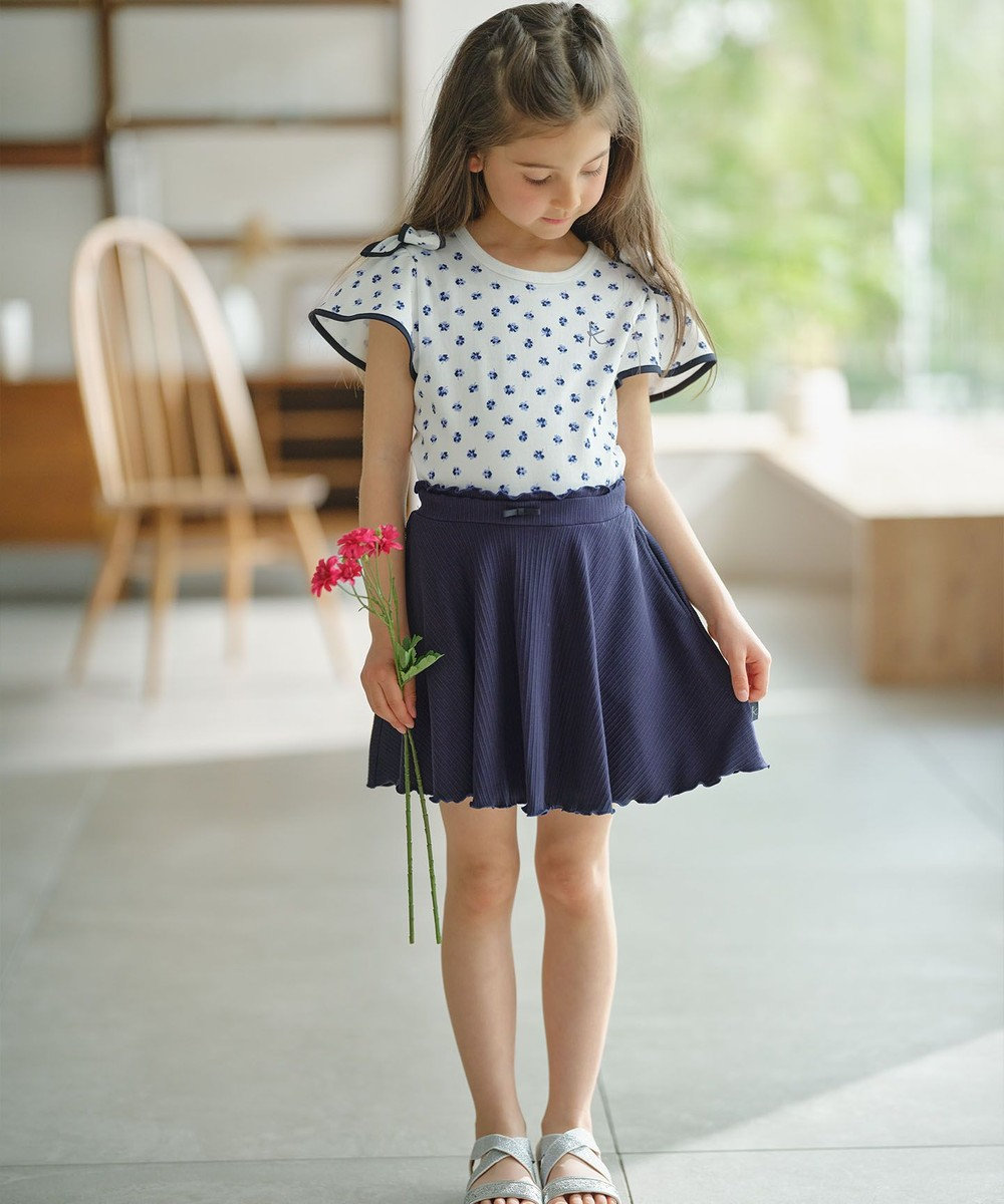 組曲 KIDS 【インパンツ付き】【110-140cm】フレアテレコ スカート 