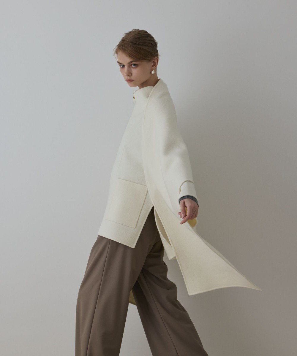 GRACE CONTINENTAL ストール付リバージップブルゾン 