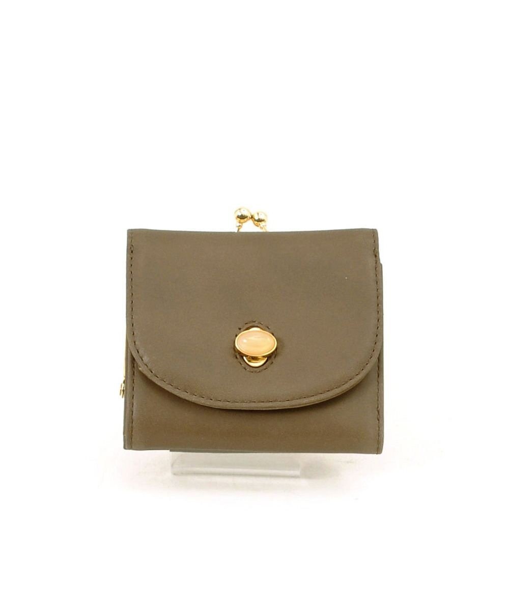 UNBILLION ペルケ perche ジェムストーンヒネリかぶせ三つ折りミニ財布 